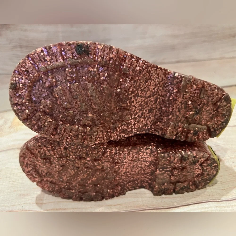 Western chief - KIDS GLITTER RAIN BOOT - ROSE GOLD - Size 8
